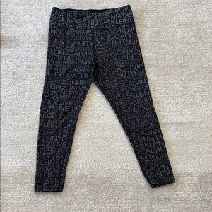 Calvin Klein Leggings Yoga Pants Women’s Size L Running Training Gray Black